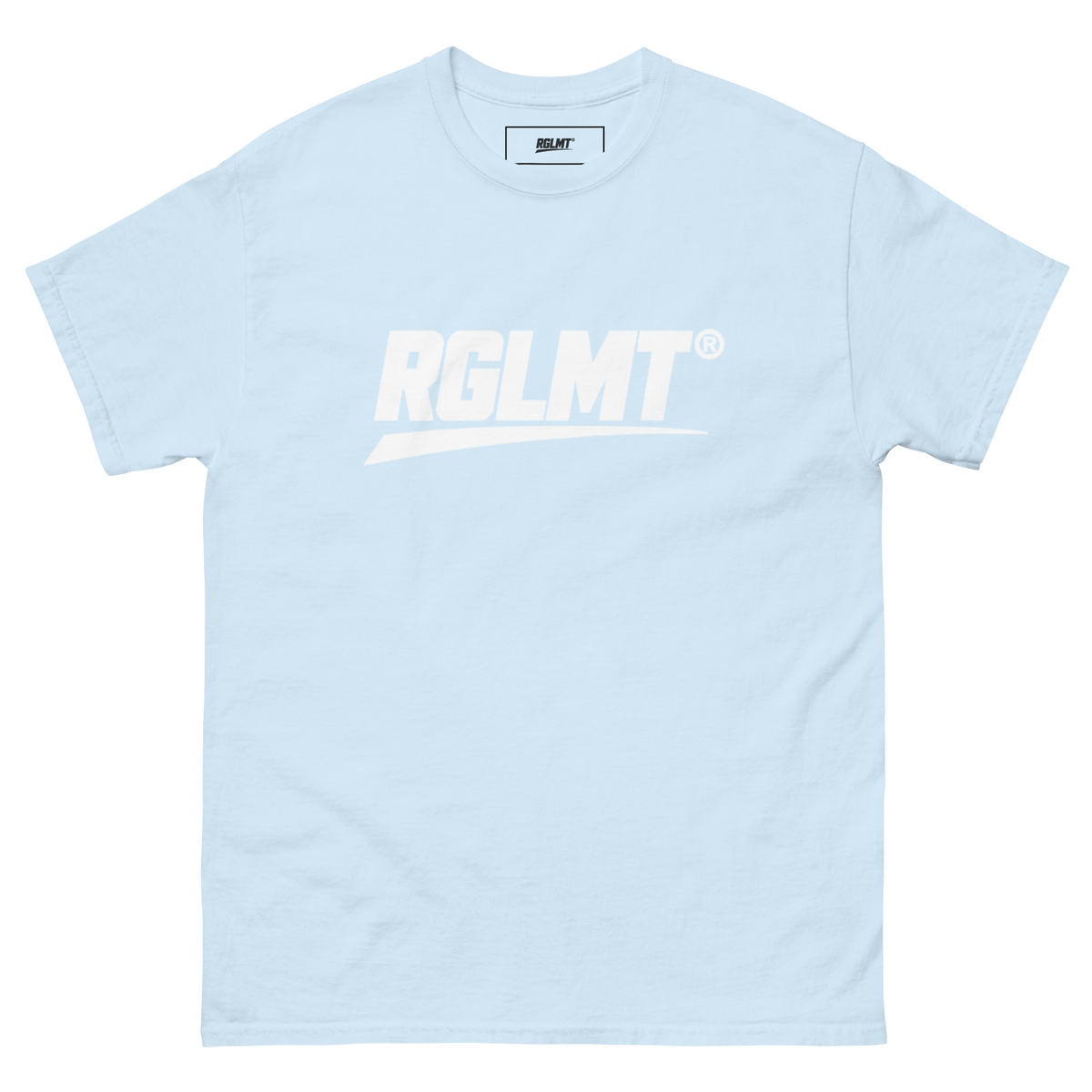 T-shirt Classic bleu clair RGLMT, design Blanc – vue avant