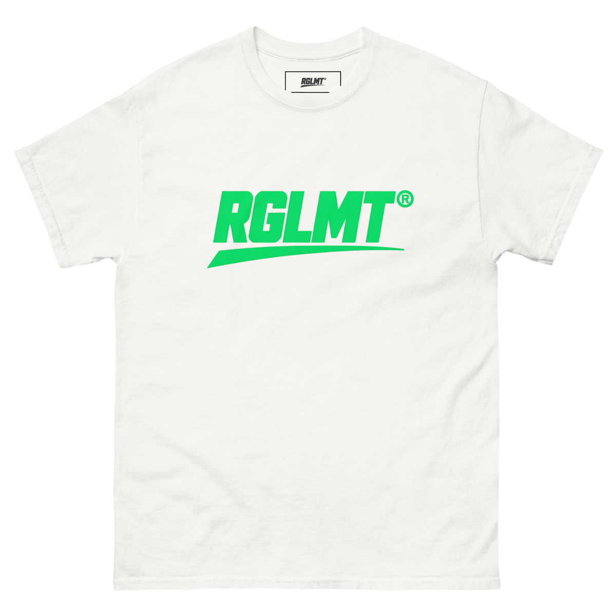 T-shirt Classic blanc RGLMT, design Vert – vue avant