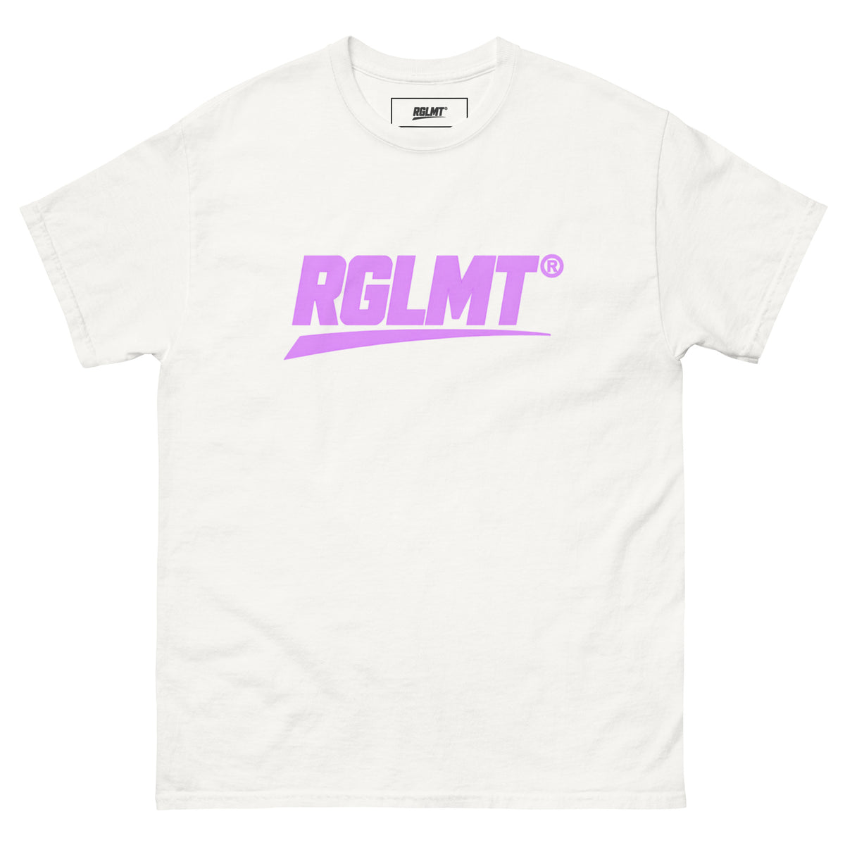 T-shirt Classic blanc RGLMT, design Rose – vue avant