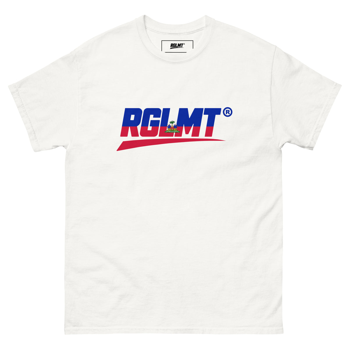 T-shirt Classic blanc RGLMT, design Haïti – vue avant