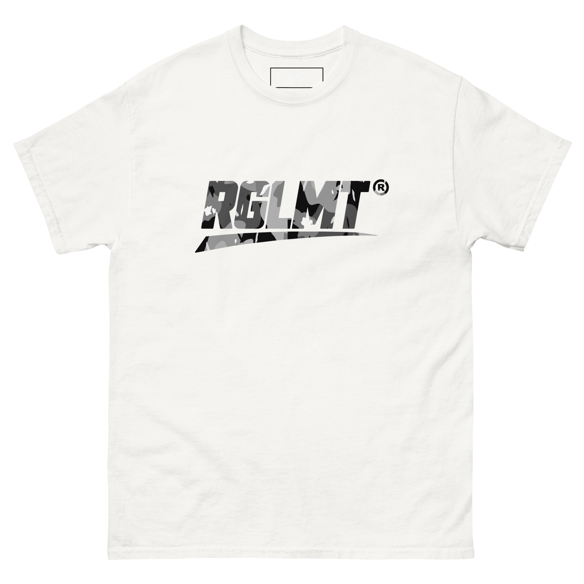 T-shirt Classic blanc RGLMT, design Cendre – vue avant