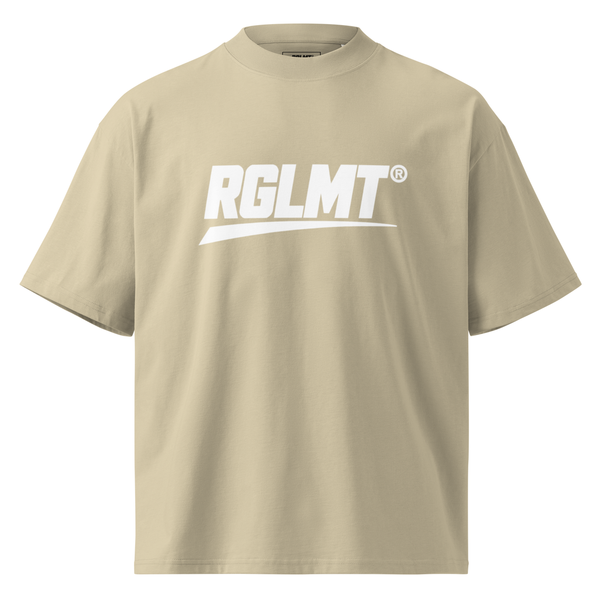 T-shirt oversize col montant pierre RGLMT, design Blanc – vue avant