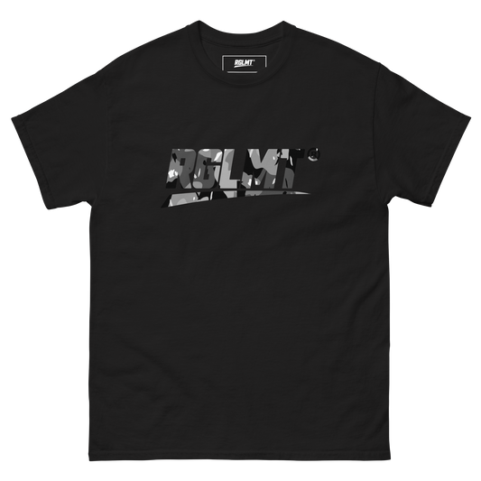 T-shirt Classic noir RGLMT, design Cendre – vue avant