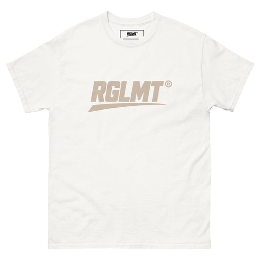 T-shirt Classic blanc RGLMT, design Sand – vue avant